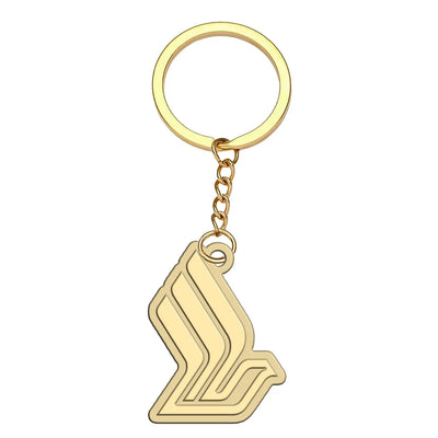 Singapore Airlines aviation hollow key chain in polished alloy.