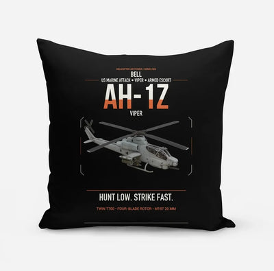 Bell AH-1Z Viper design on black pillow
