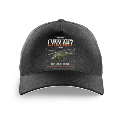 Westland Lynx AH7 design on black printed hat