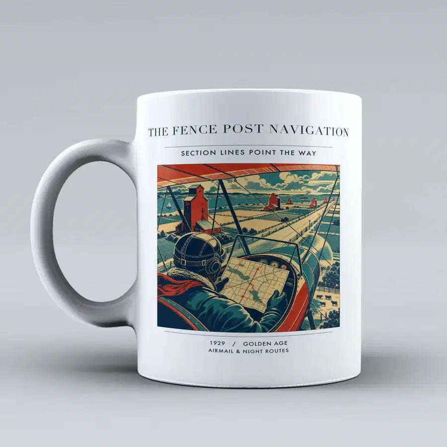 VINTAGE G4390 - The Fence Post Navigation - Ceramic Mug design on white
