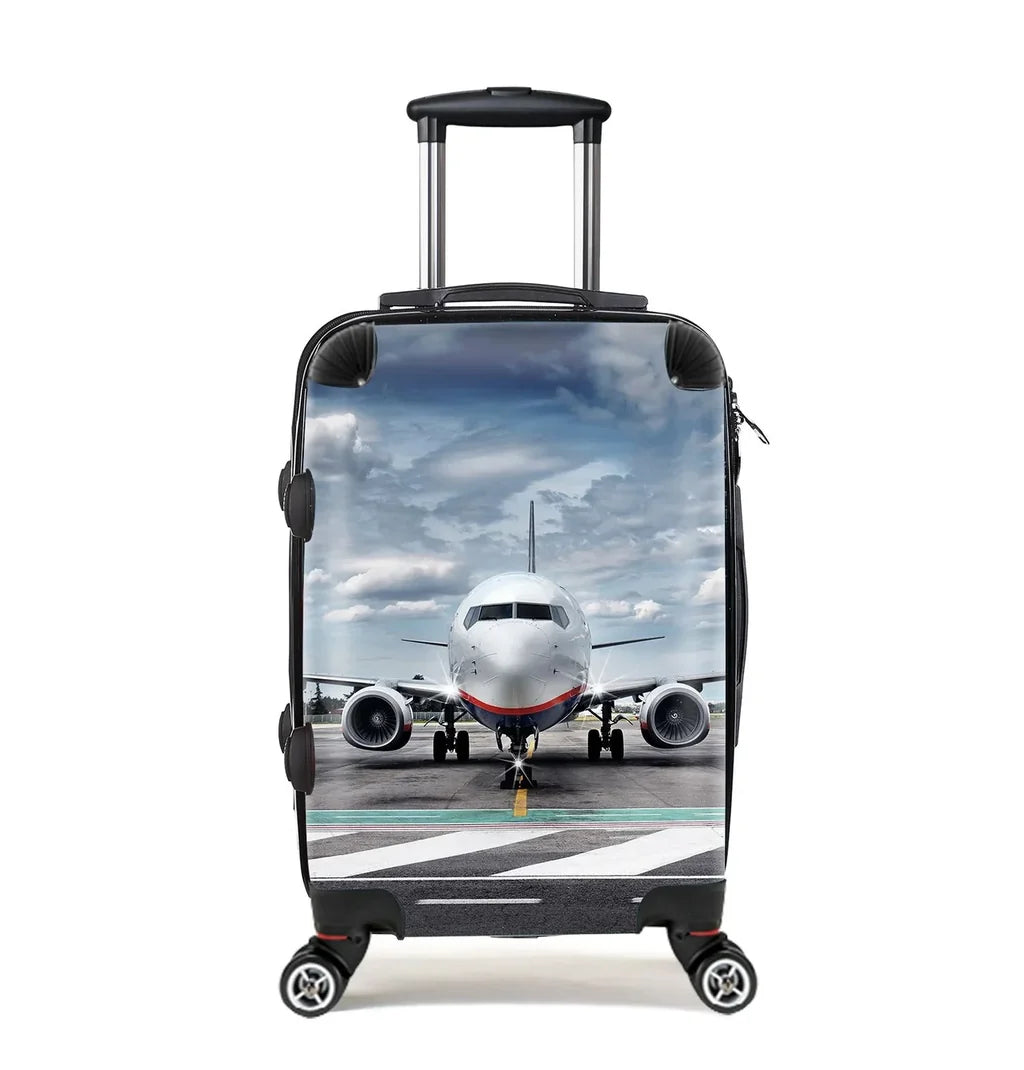 Amazing Clouds and Boeing 737 NG Cabin Size aviation print luggage, durable shell.