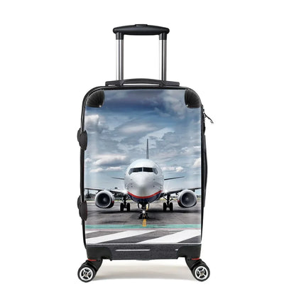 Amazing Clouds and Boeing 737 NG Cabin Size aviation print luggage, durable shell.