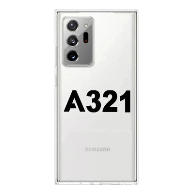 Airbus A321 Flat Text Transparent Silicone Samsung S & Note aviation design on transparent Samsung Galaxy S/Note case for samsung.