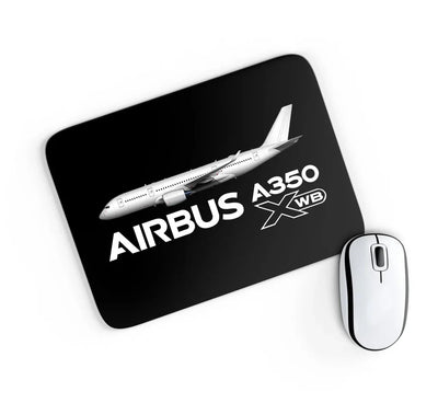 The Airbus A350 WXB aviation design on neoprene with anti-slip base mouse pad.