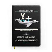 Thumbnail for Cessna Citation X+ design on black notebook