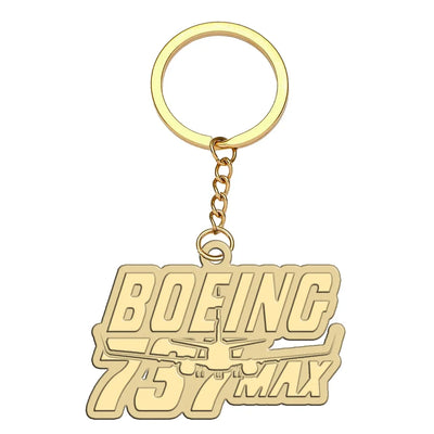 Amazing 737 Max aviation hollow key chain in polished alloy.