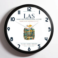 Thumbnail for Las Vegas Harry Reid International Airport (LAS) design on white framed wall clock