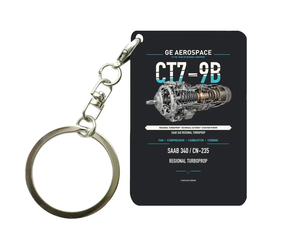 CT7-9B Key Chain design on black key chain
