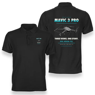 DJI Mavic 3 Pro design on black polo