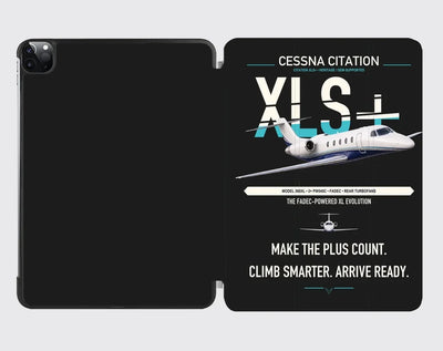 Cessna Citation XLSPlus design on black ipad tablet case