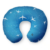 Thumbnail for Travelling with Aircraft Travel & Boppy aviation design on memory foam with soft cover travel pillow.