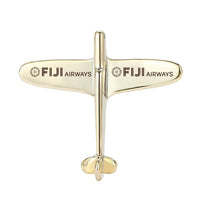 Thumbnail for Fiji Airways Airlines Airplane Shape aviation airplane-shape brooch, polished alloy body with engraved detail.
