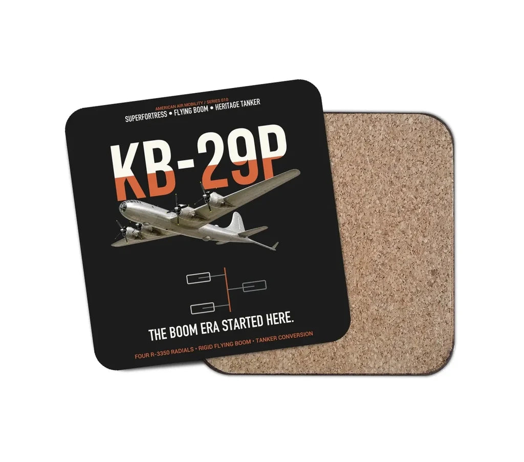 KB-29P SUPERFORTRESS design on black 1 piece coaster