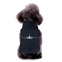 Thumbnail for Pet vest with Boeing 737-800NG Silhouette Dog Pet aviation design, quilted insulated panel.