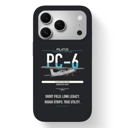 Pilatus PC-6 Porter design on black magsafe iphone case, for iPhone 17 Pro