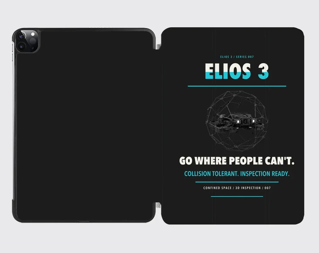 Flyability Elios 3 design on black ipad tablet case