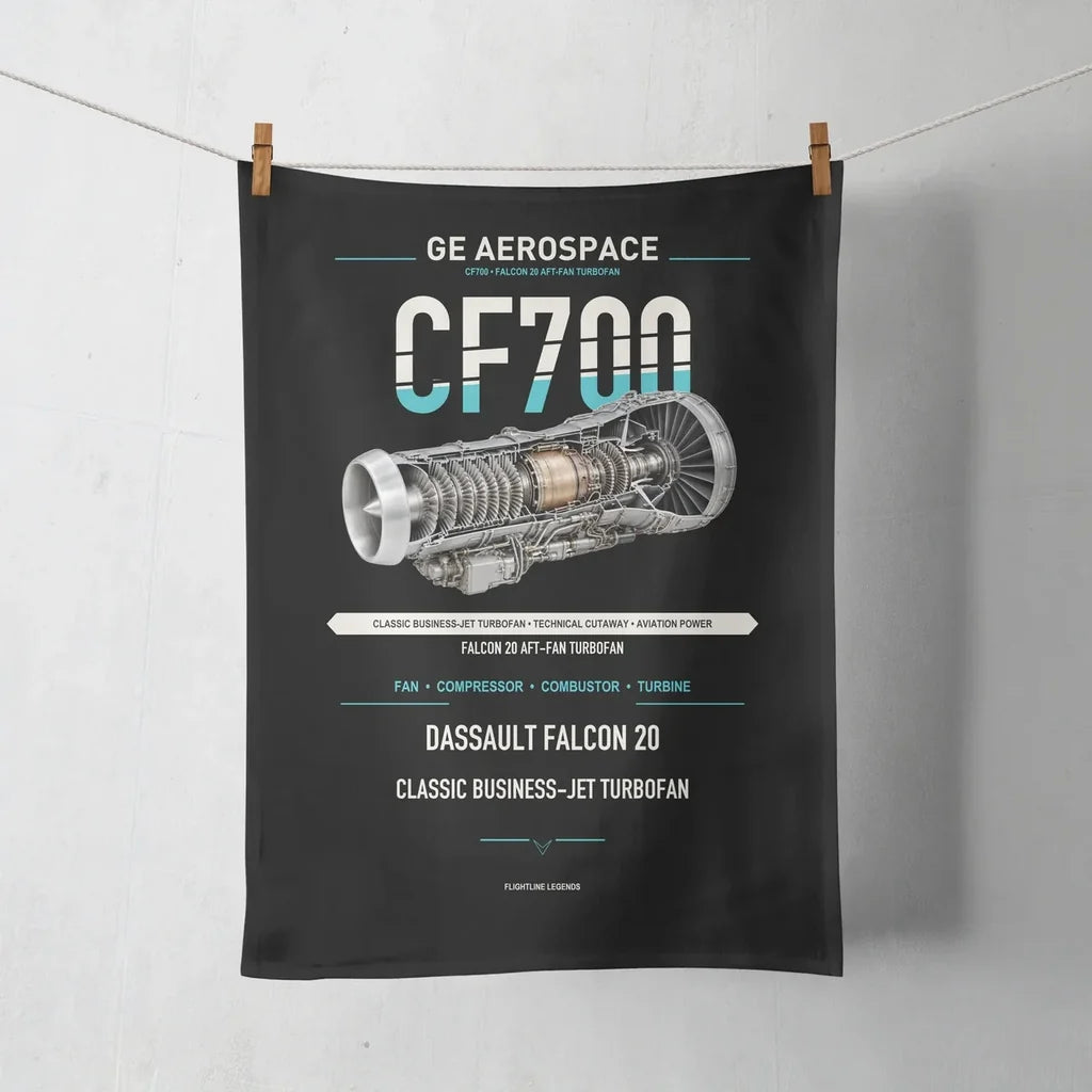 CF700 design on black towel