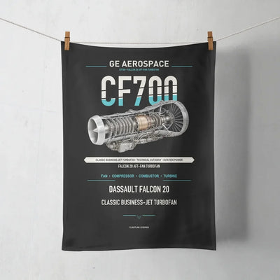 CF700 design on black towel