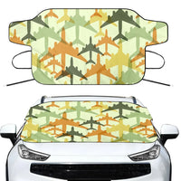 Thumbnail for Seamless Colourful Airplanes Car aviation design on car windshield cover.