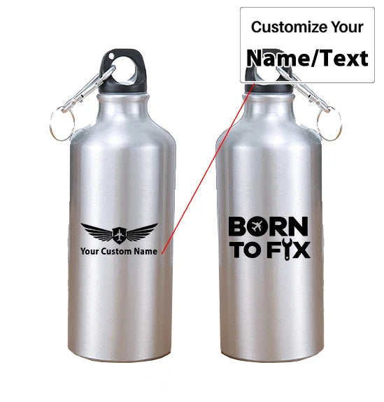 Born To Fix Airplanes aviation design on thermos, vacuum-insulated.