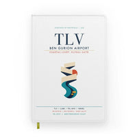 Thumbnail for Tel Aviv Ben Gurion Airport (TLV) design on white notebook