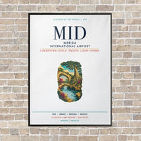 Thumbnail for Merida International Airport MID vertical canvas print - framed - white background