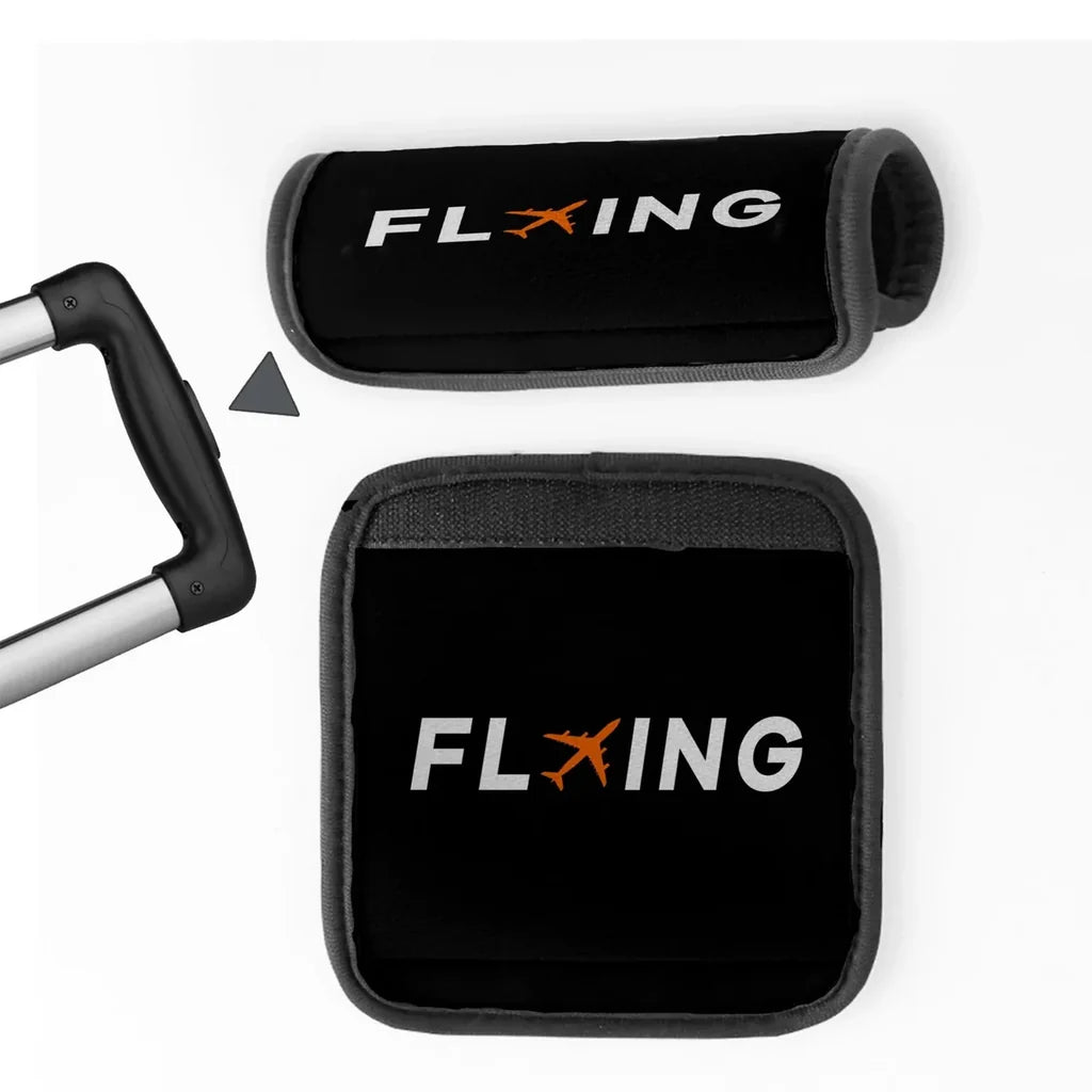 Flying Neoprene aviation luggage handle cover in soft silicone.