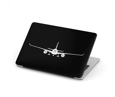 Airbus A350 Silhouette aviation print MacBook case, fits MacBook.