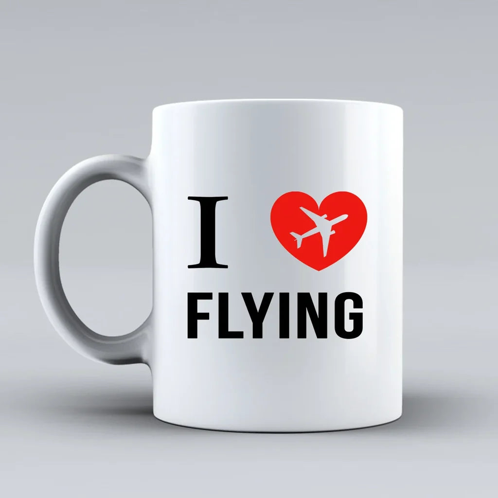 Customisable I Love Flying Mug - view 2
