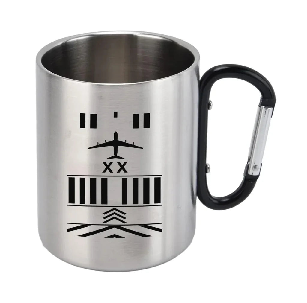 Products Runway (Customizable) aviation design on outdoor mug, durable insulated construction.