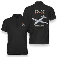 Thumbnail for EP-3E ARIES II design on black double-side polo t-shirt, double-side print