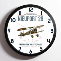 Thumbnail for Nieuport 28C.1 design on white framed wall clock