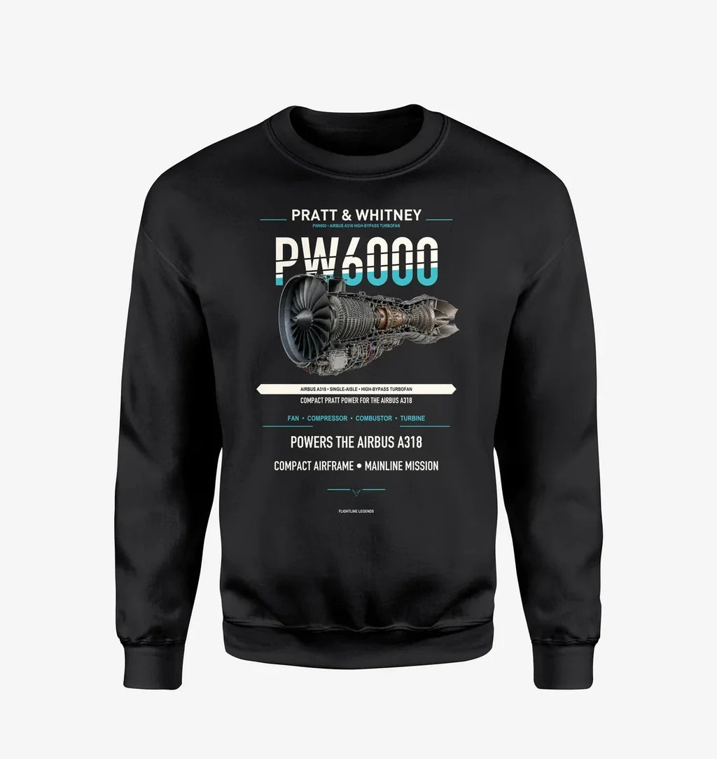 PW6000 design on black sweatshirt