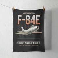 Thumbnail for F-84E Thunderjet design on black towel