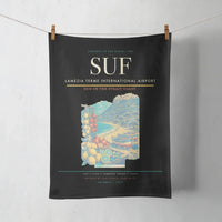 Thumbnail for Lamezia Terme International Airport (SUF) design on black towel