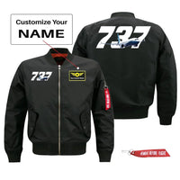 Thumbnail for Super Boeing 737 Pilot Jackets (Customizable) aviation design printed on comfortable shell with classic fit designed jacket.