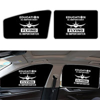 Thumbnail for Flying is Importanter Car Sun Shade (Side window) aviation design on reflective polyester car side window sun shade.