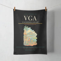 Thumbnail for Vijayawada Airport (VGA) design on black towel