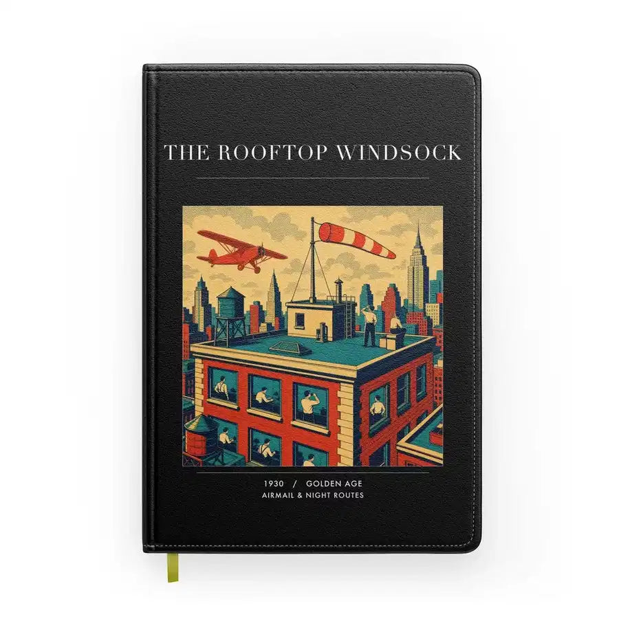 VINTAGE G4312 - The Rooftop Windsock - Designed Notebooks design on black