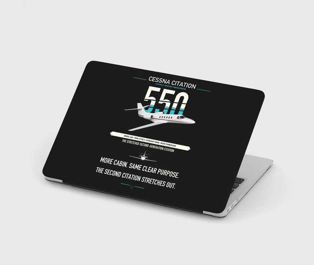 Cessna Citation 550 - Citation II design on black MacBook case