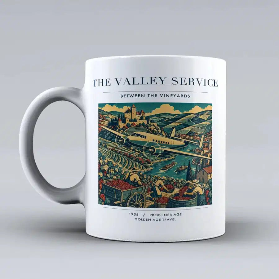 VINTAGE G4110 - The Valley Service - Ceramic Mug design on white
