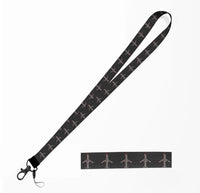 Thumbnail for Airplane Shape Aviation Alphabet lanyard - black