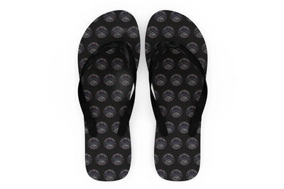 Fighter Jet 16 - Death From Above Slippers (Flip Flops) aviation design on durable rubber sole slippers and flip-flops.