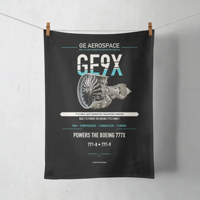 GE9X design on black towel