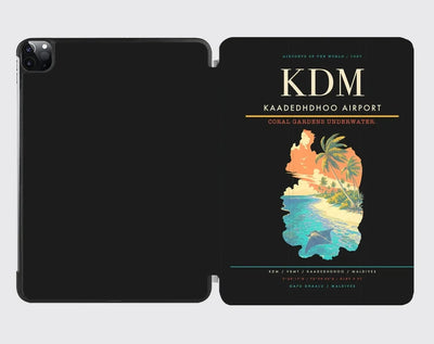 Kaadedhdhoo Airport (KDM) design on black ipad tablet case