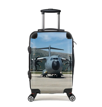 Face to Face with Boeing 737-800 During Sunset (5) Cabin Size aviation luggage in durable shell.