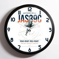 Thumbnail for Saab JAS 39C Gripen design on white framed wall clock
