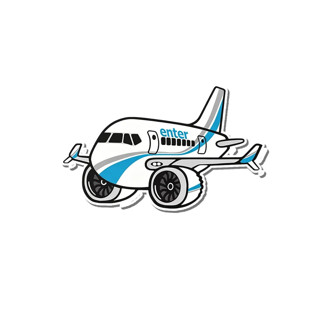 Enter Air Boeing 737 MAX aviation design airplane sticker in weather-resistant vinyl.