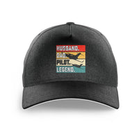 Thumbnail for Husband & Dad & Pilot & Legend printed hat - black