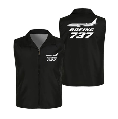 The Boeing 737 Thin Style aviation design printed on lightweight shell with sleeveless design thin vest.